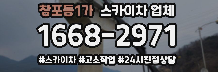 창포동1가 스카이차 업체