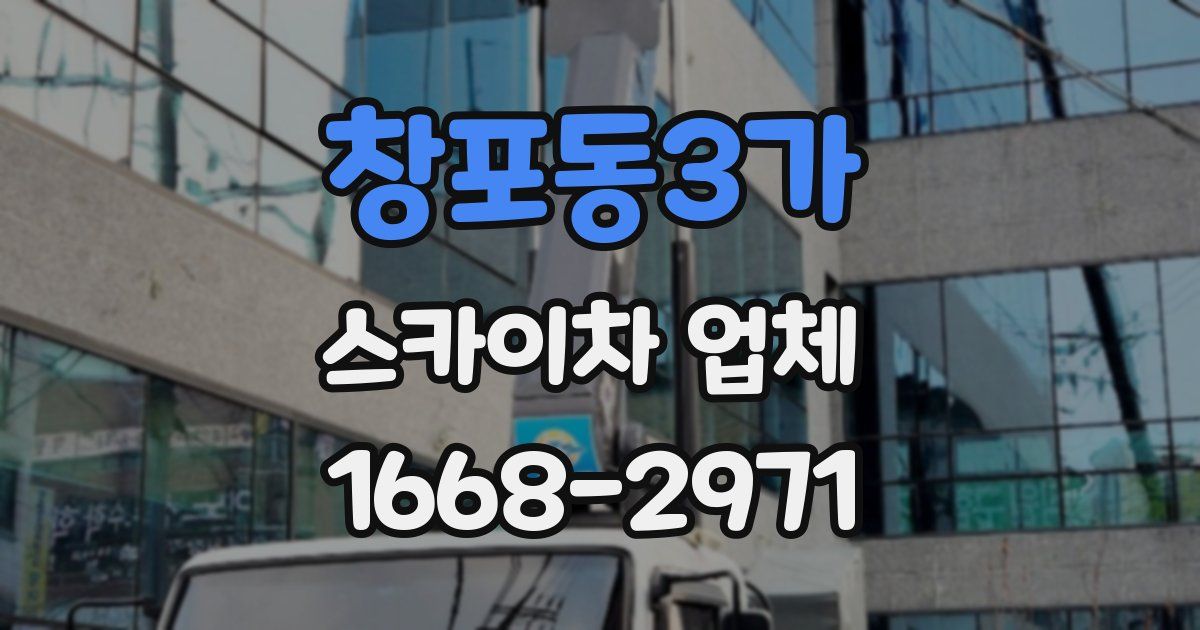 창포동3가 스카이차 업체