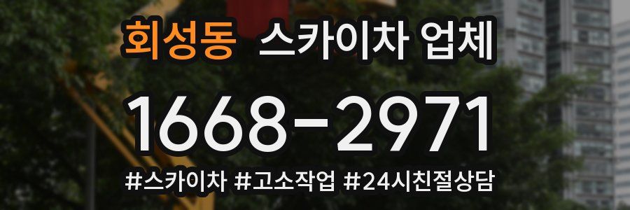 회성동 스카이차 업체