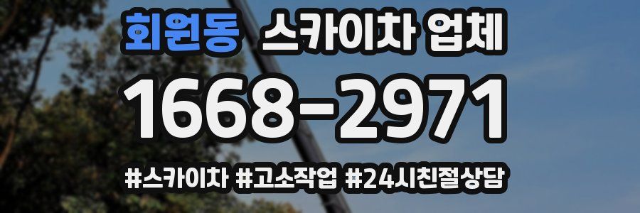 회원동 스카이차 업체