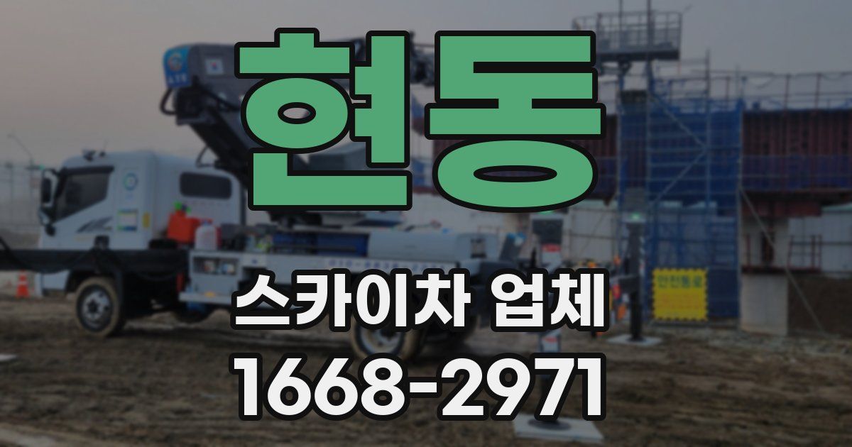 현동 스카이차 업체