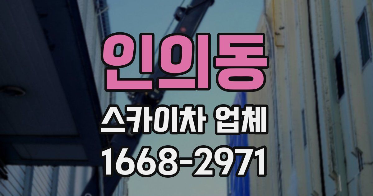 인의동 스카이차 업체