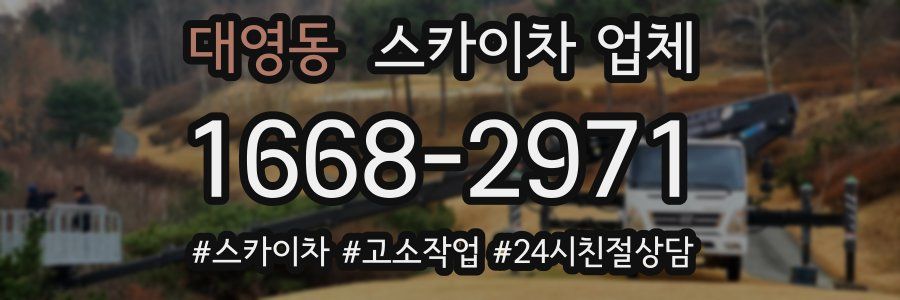대영동 스카이차 업체