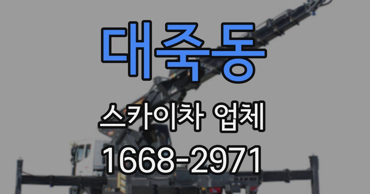 대죽동 스카이차 업체