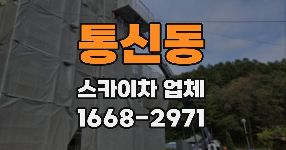 통신동 스카이차 업체