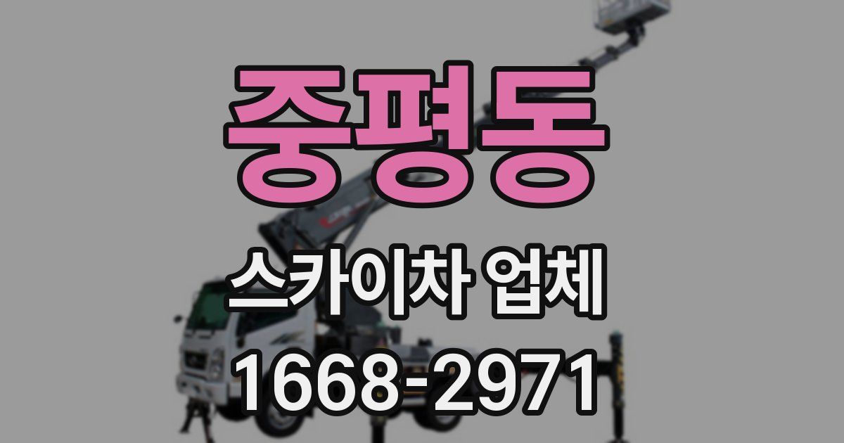 중평동 스카이차 업체