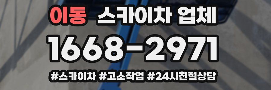이동 스카이차 업체
