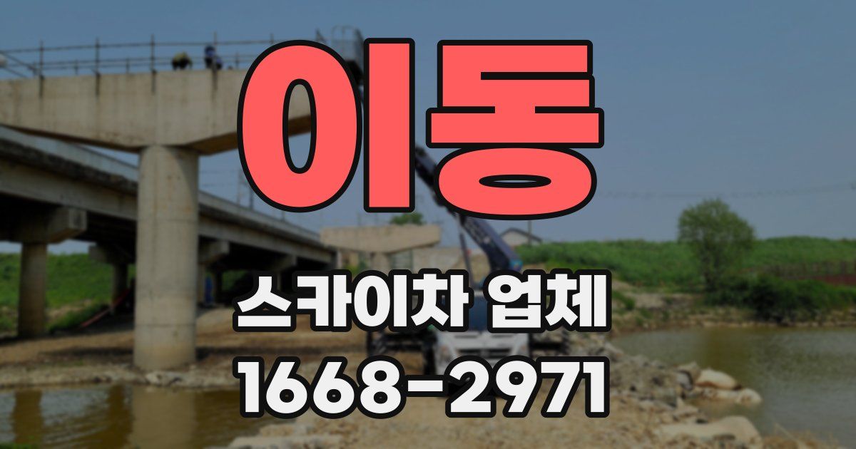 이동 스카이차 업체