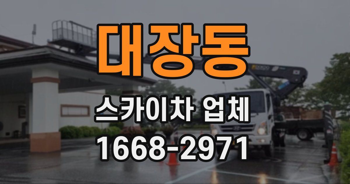 대장동 스카이차 업체
