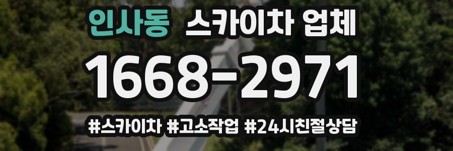 인사동 스카이차 업체