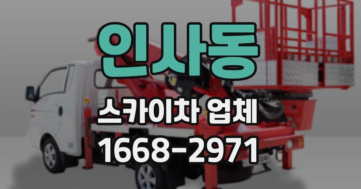 인사동 스카이차 업체