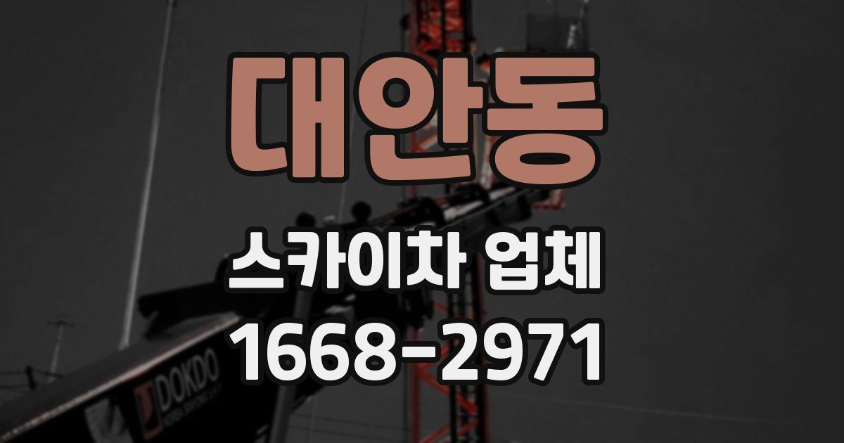 대안동 스카이차 업체