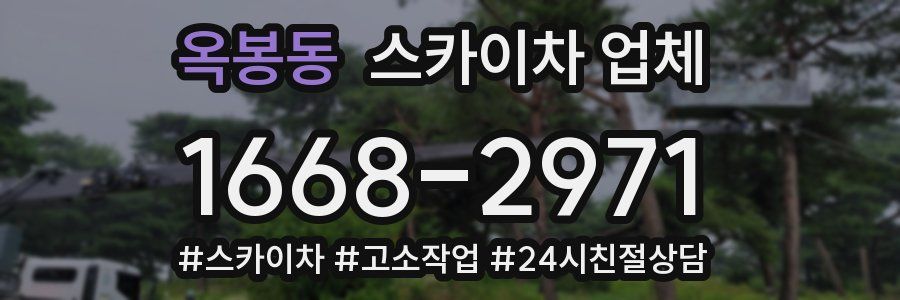 옥봉동 스카이차 업체