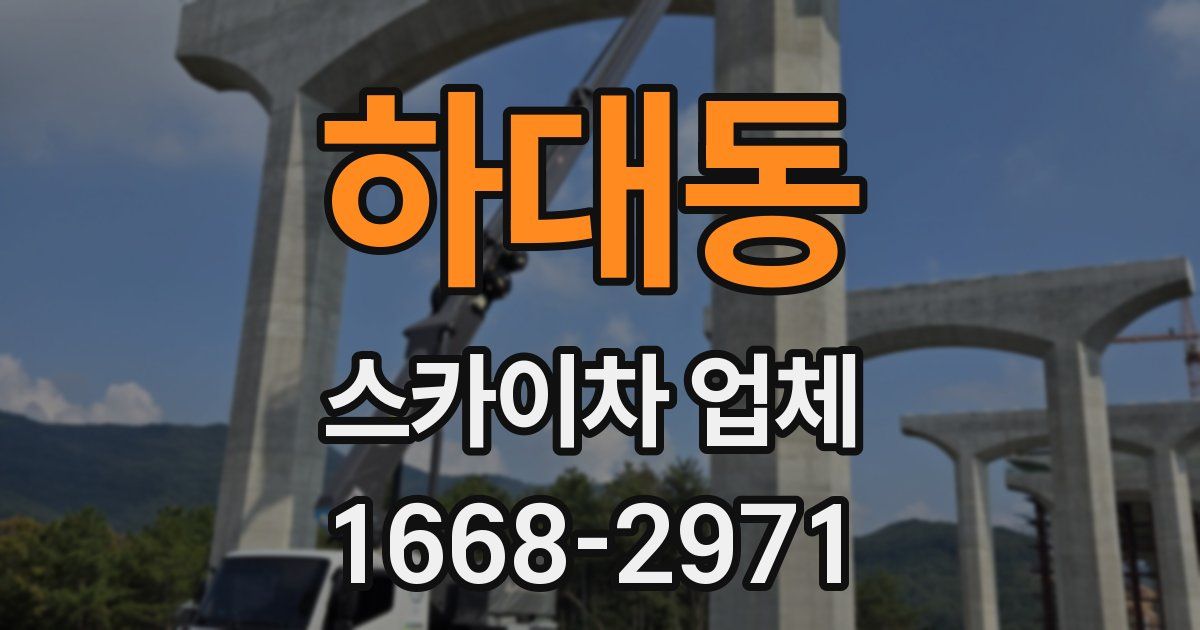 하대동 스카이차 업체