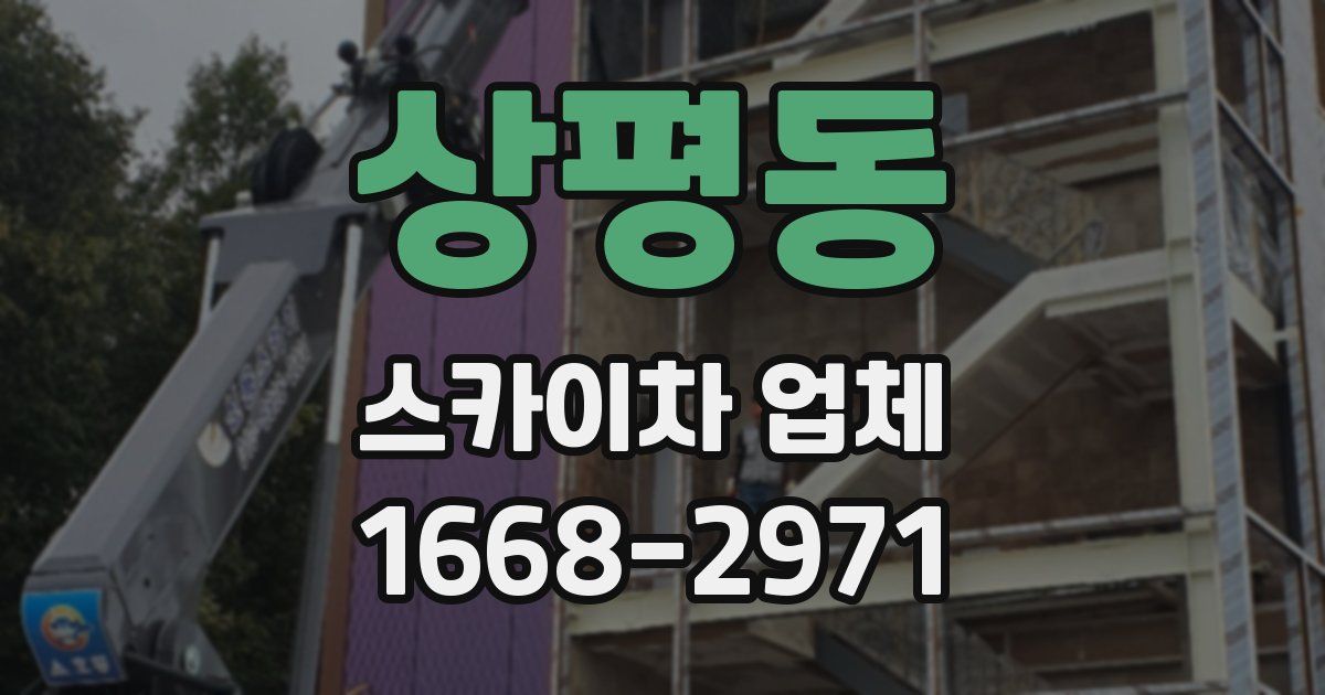 상평동 스카이차 업체
