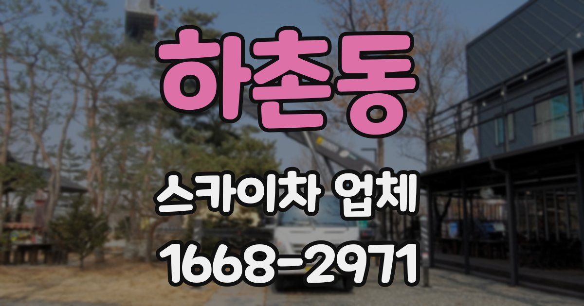 하촌동 스카이차 업체