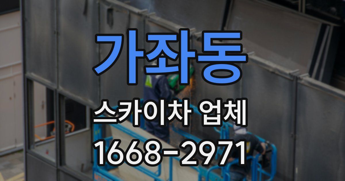 가좌동 스카이차 업체