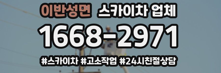 이반성면 스카이차 업체