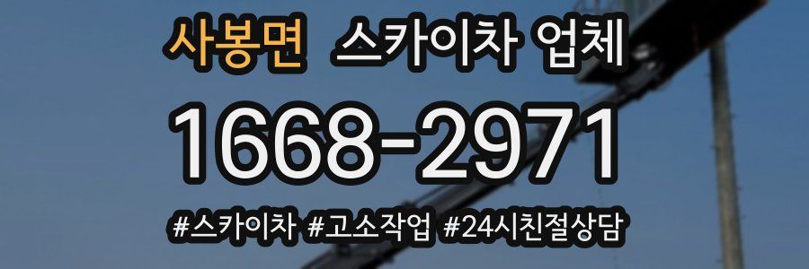 사봉면 스카이차 업체