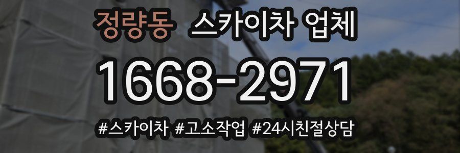 정량동 스카이차 업체