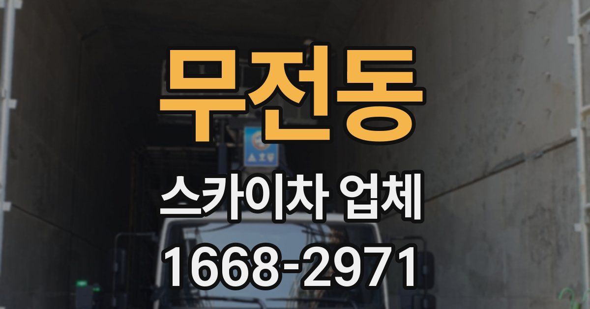 무전동 스카이차 업체