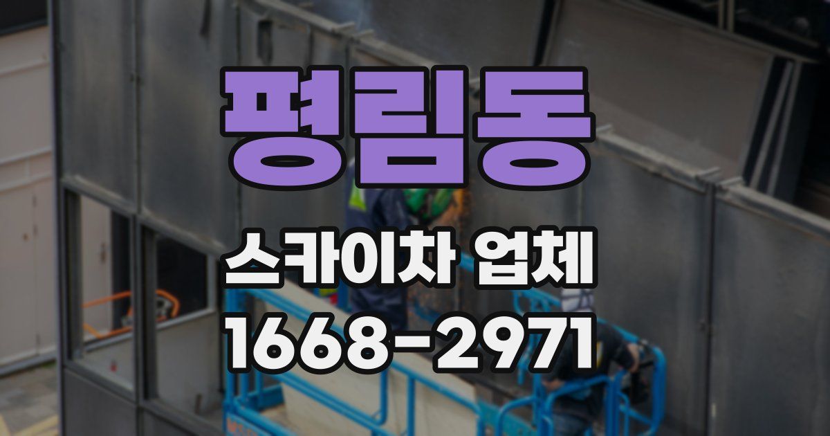 평림동 스카이차 업체