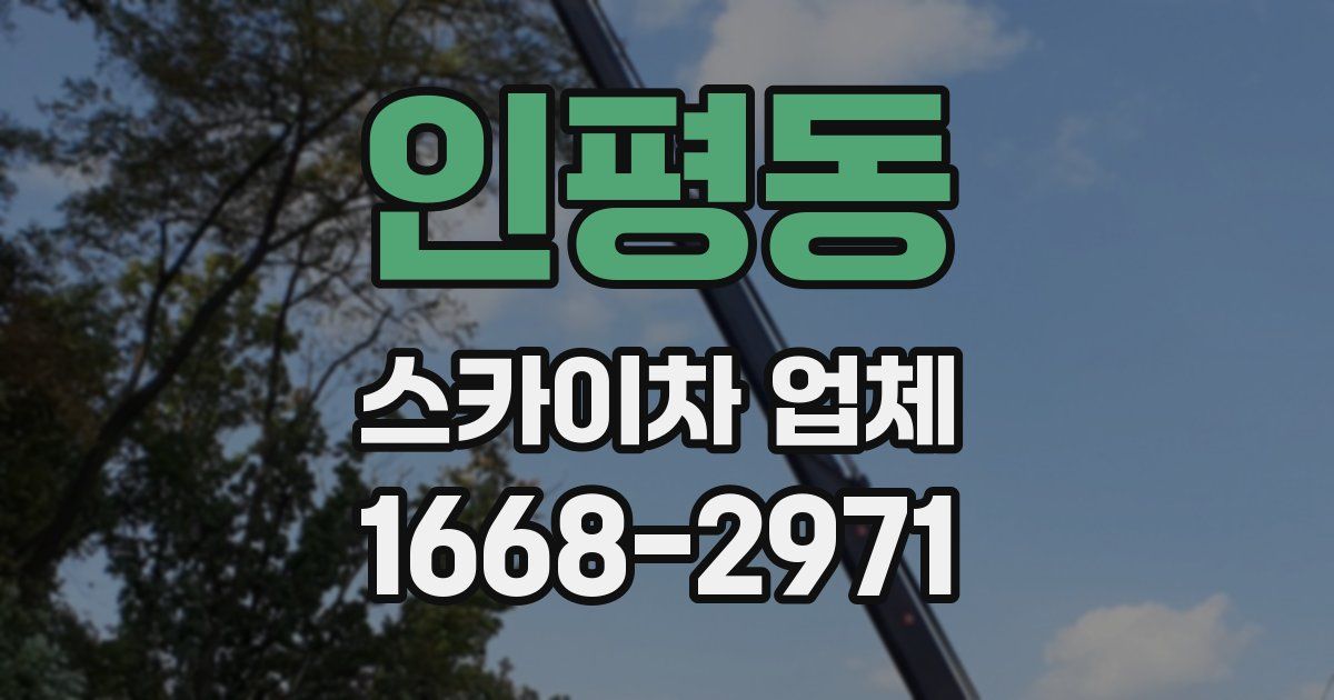 인평동 스카이차 업체