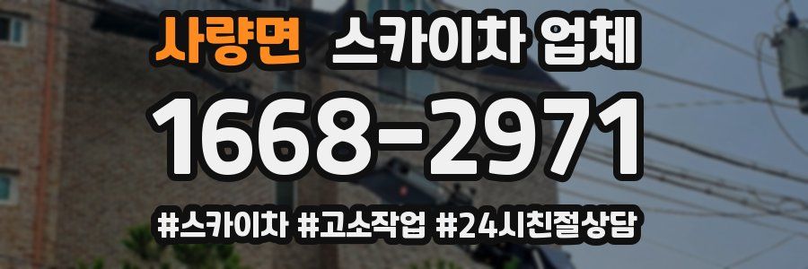 사량면 스카이차 업체