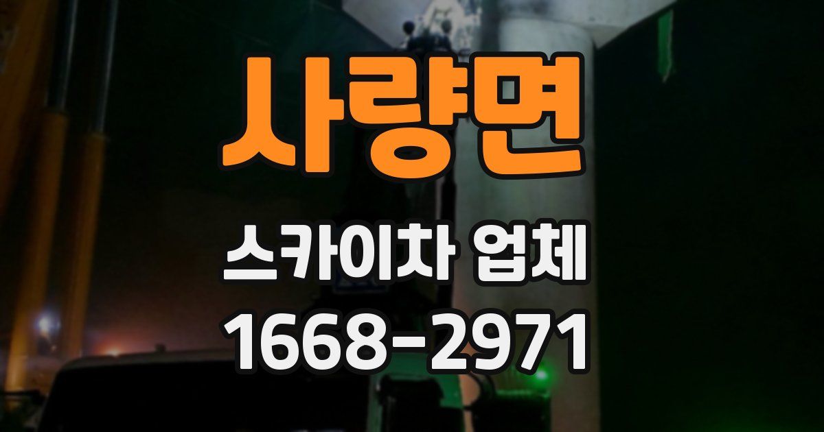 사량면 스카이차 업체