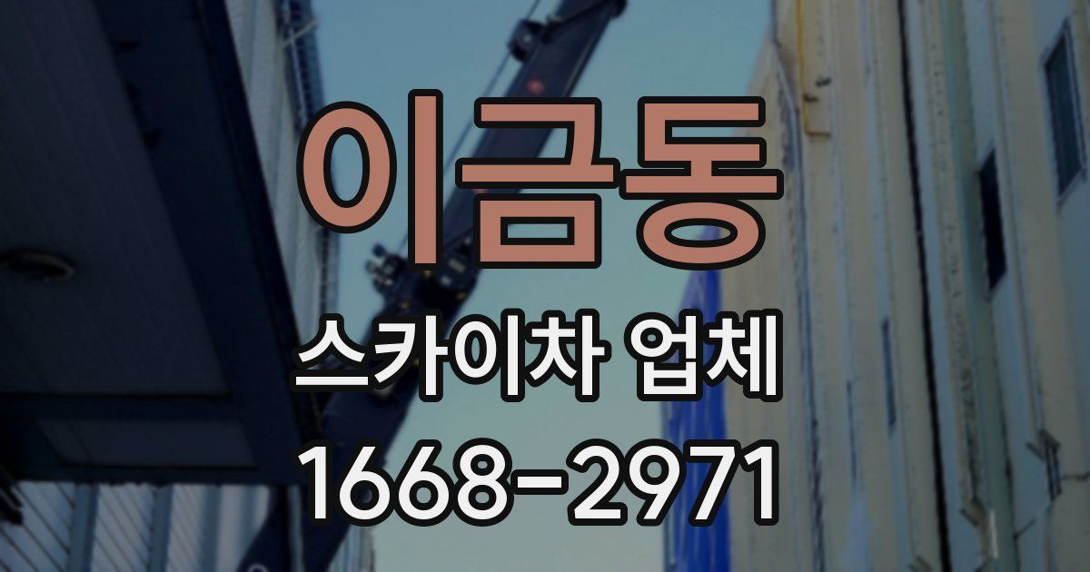 이금동 스카이차 업체