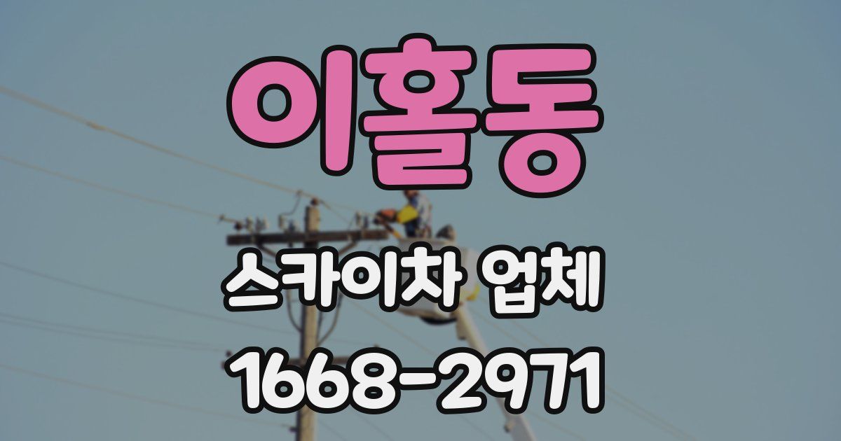 이홀동 스카이차 업체