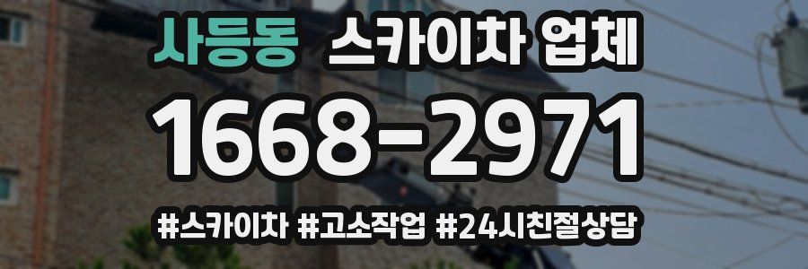 사등동 스카이차 업체