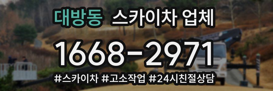 대방동 스카이차 업체