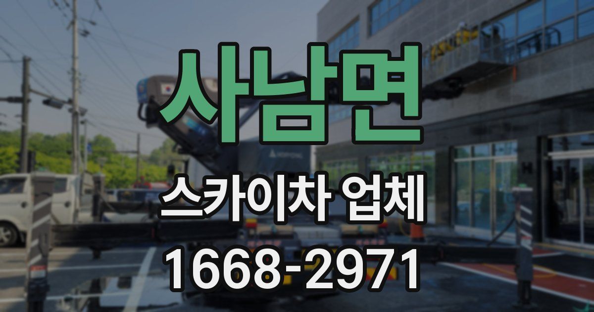 사남면 스카이차 업체