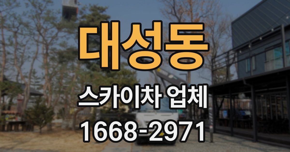 대성동 스카이차 업체