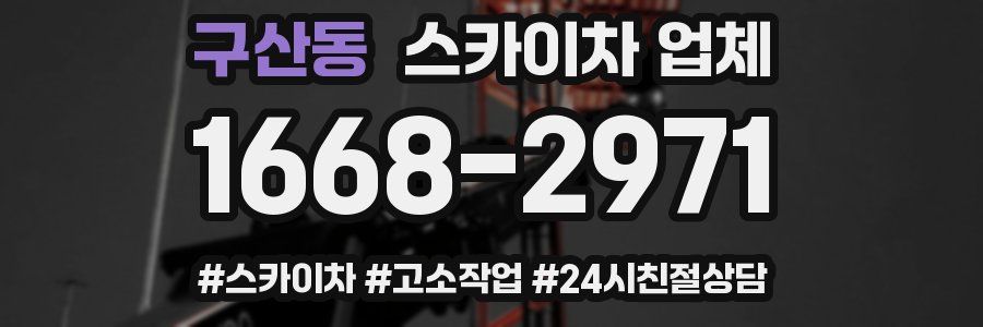 구산동 스카이차 업체