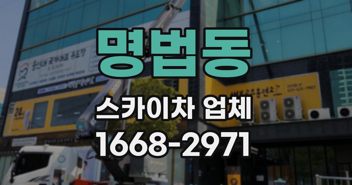 명법동 스카이차 업체