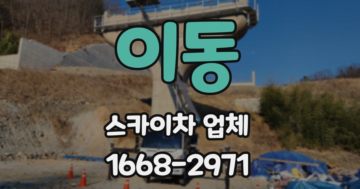 이동 스카이차 업체