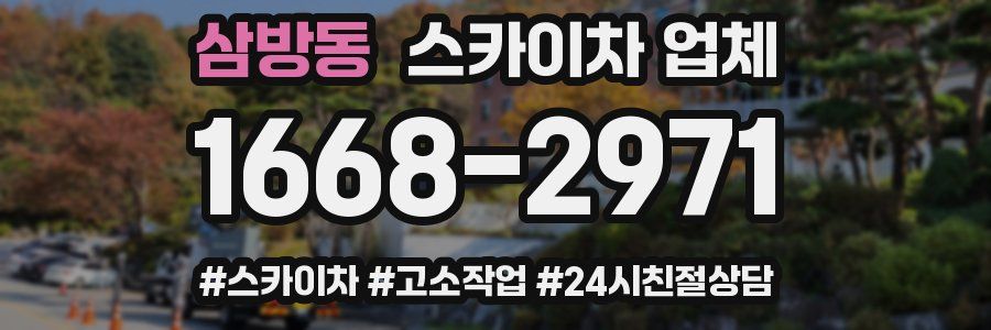 삼방동 스카이차 업체