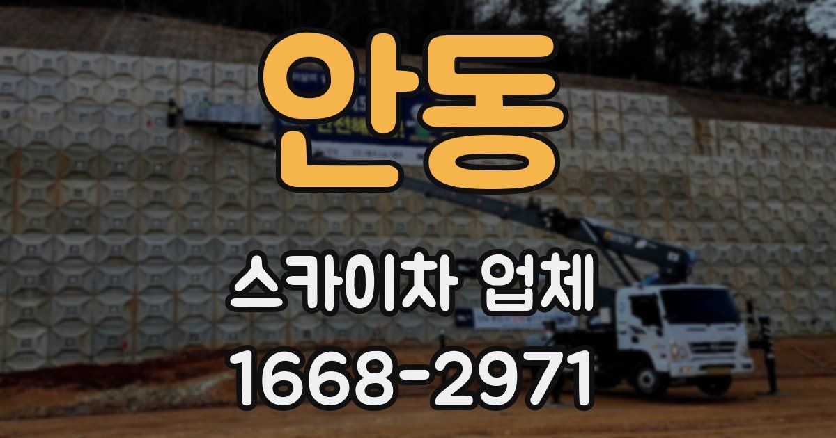 안동 스카이차 업체