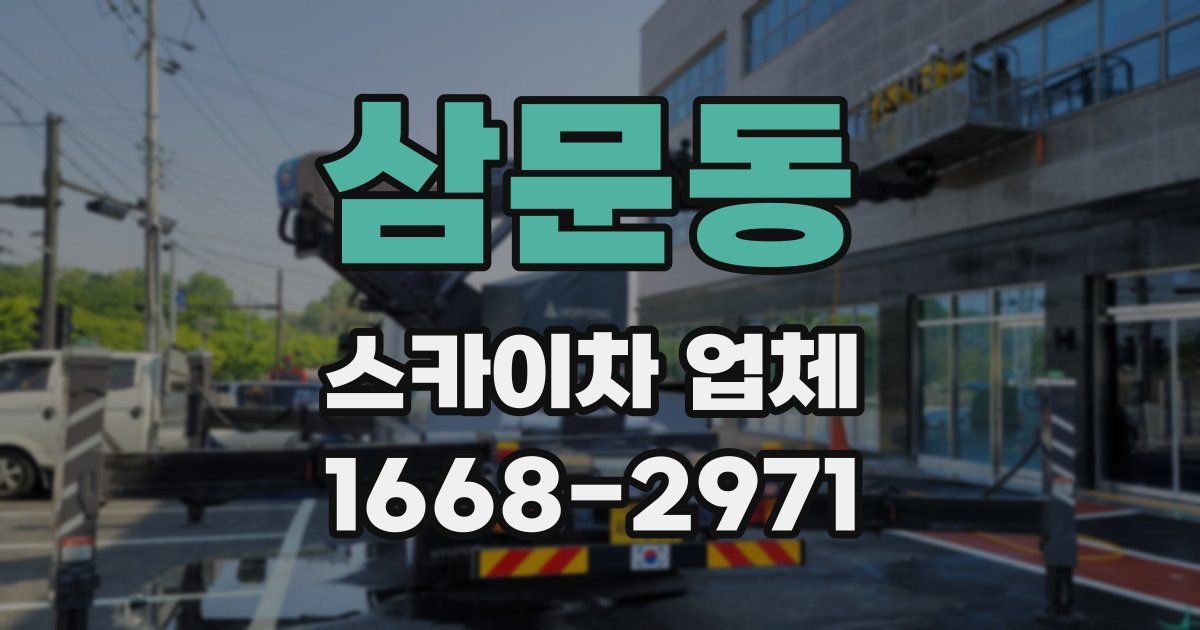 삼문동 스카이차 업체