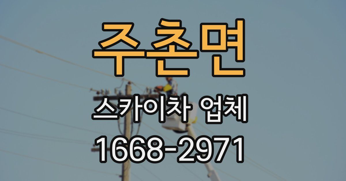 주촌면 스카이차 업체