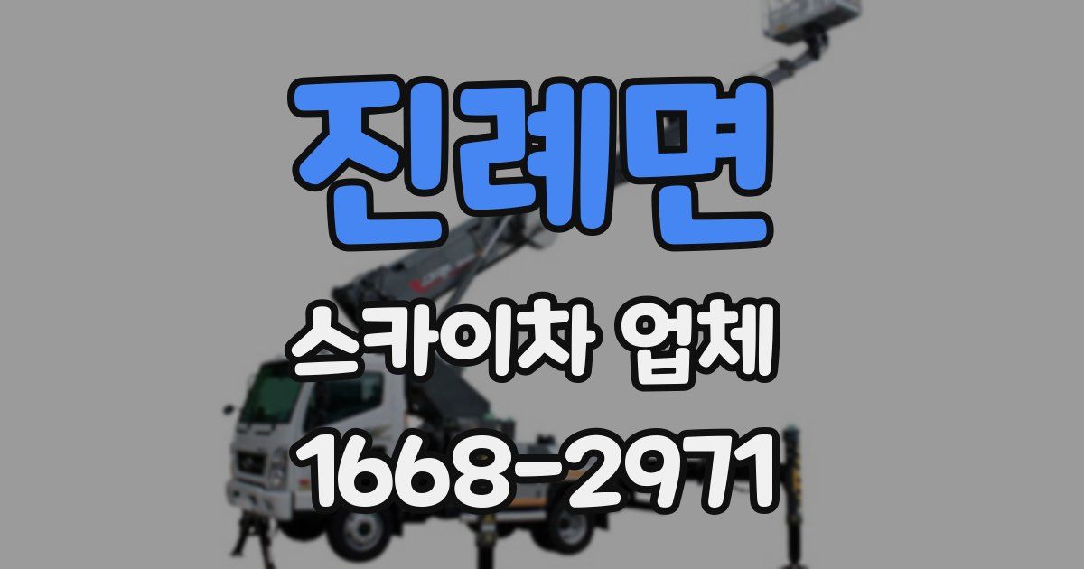 진례면 스카이차 업체