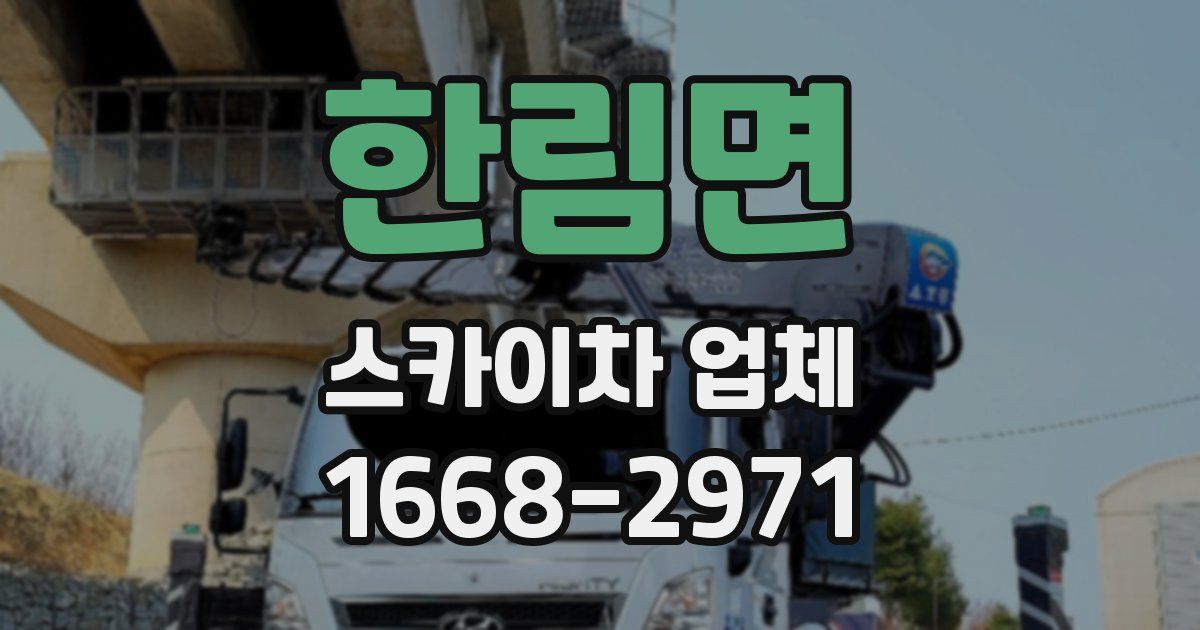 한림면 스카이차 업체