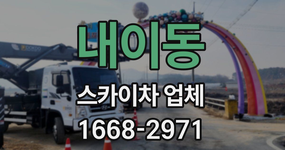 내이동 스카이차 업체