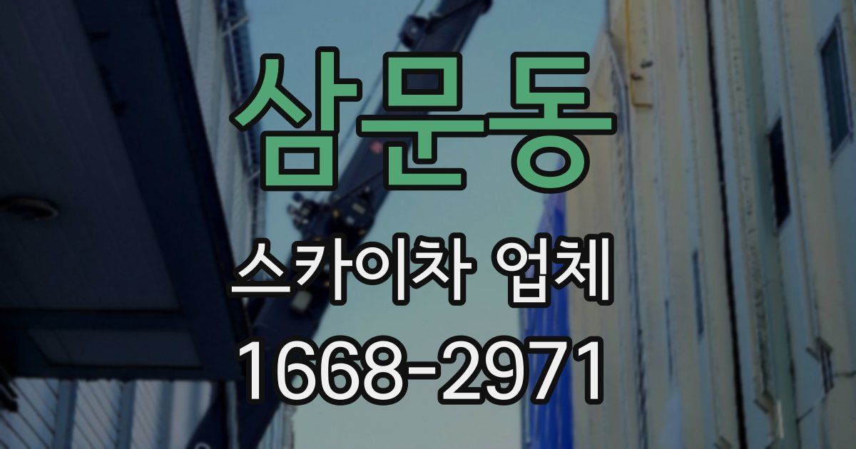 삼문동 스카이차 업체