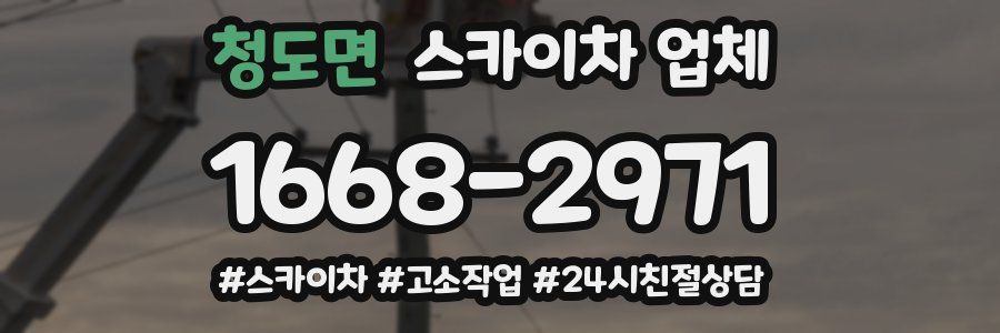 청도면 스카이차 업체
