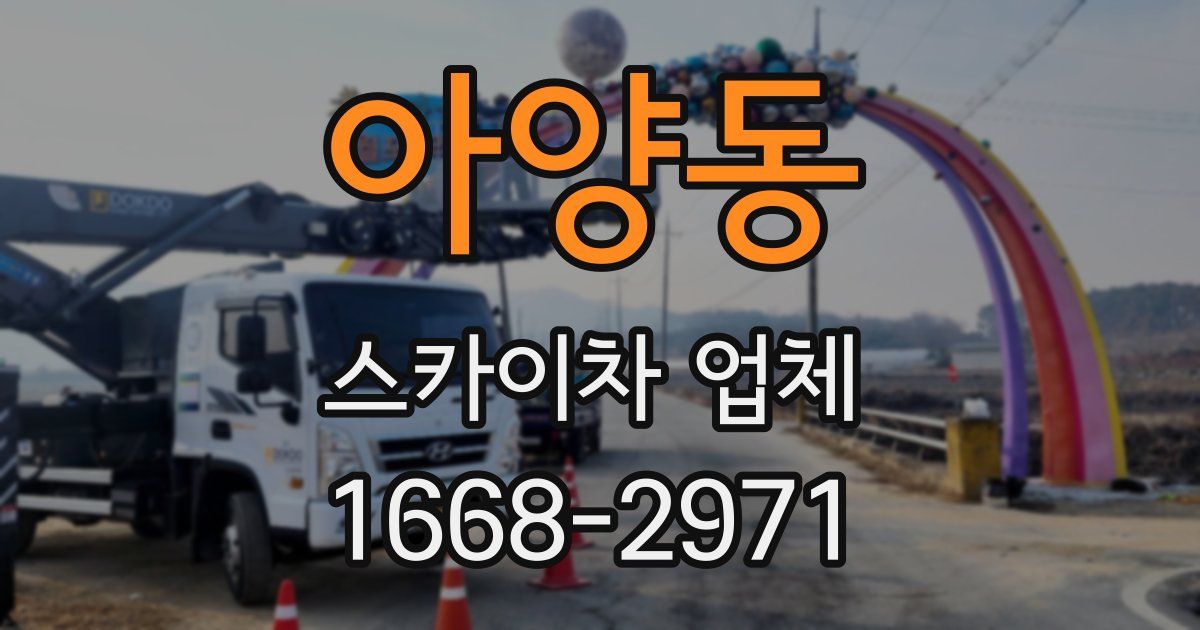 아양동 스카이차 업체