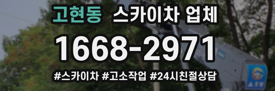 고현동 스카이차 업체
