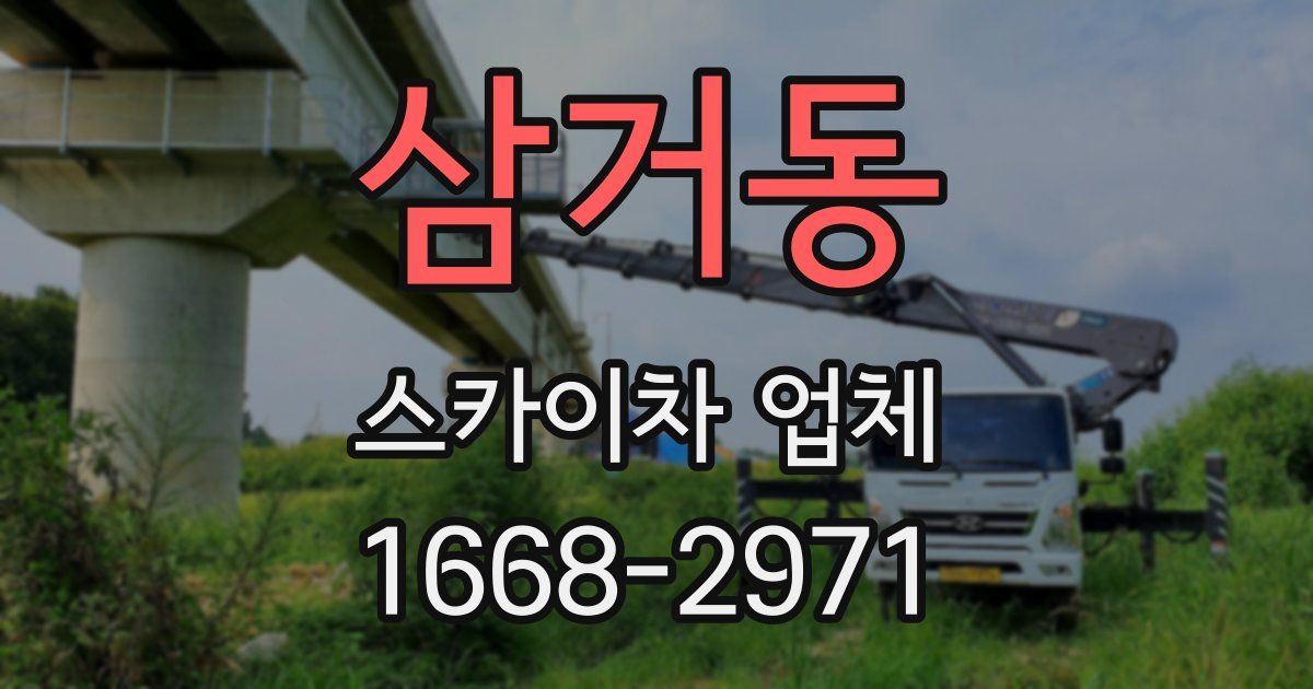 삼거동 스카이차 업체